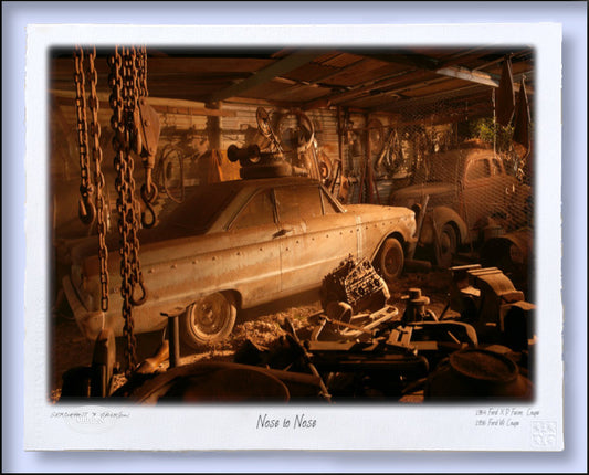 #165 - "Nose to Nose" - 1964 Ford X.P. Falcon  2 door & 1936 Ford V8 coupé
