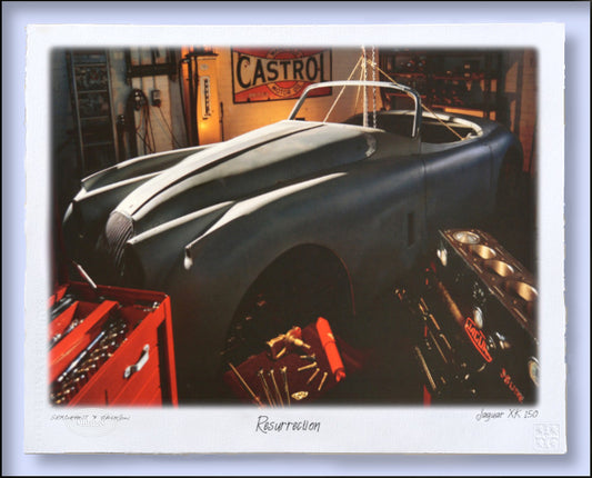 LS 011 - "Resurrection" - Jaguar XK 150 (PREMIUM MATTE PAPER, FRAMED)